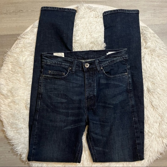 OUTLAND Denim Ranger Slim Tapered Jeans In Bondi Blue - Picture 2 of 13